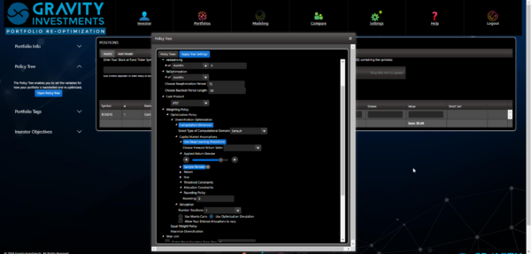Free investment optimization software with graphs and algorithms enhancing portfolio performance.