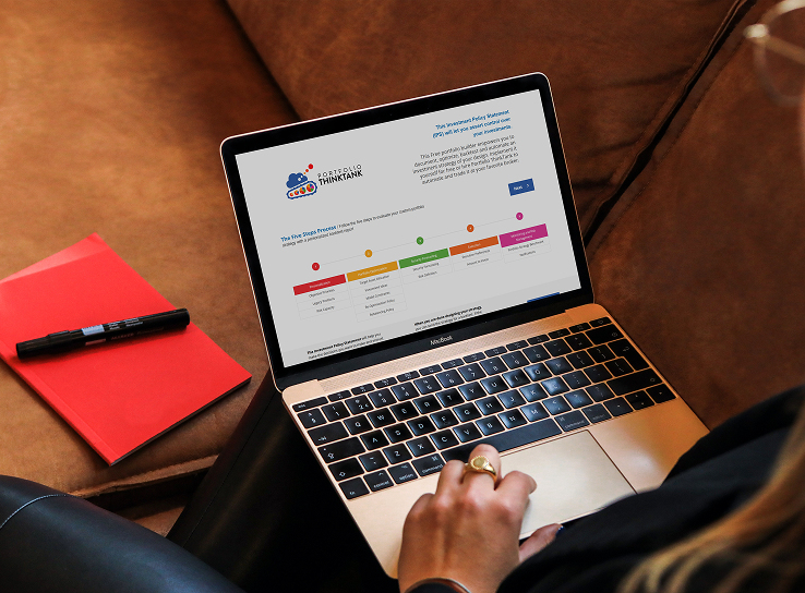 Interactive portfolio visualizer tool displaying asset allocations, growth charts, and performance insights.